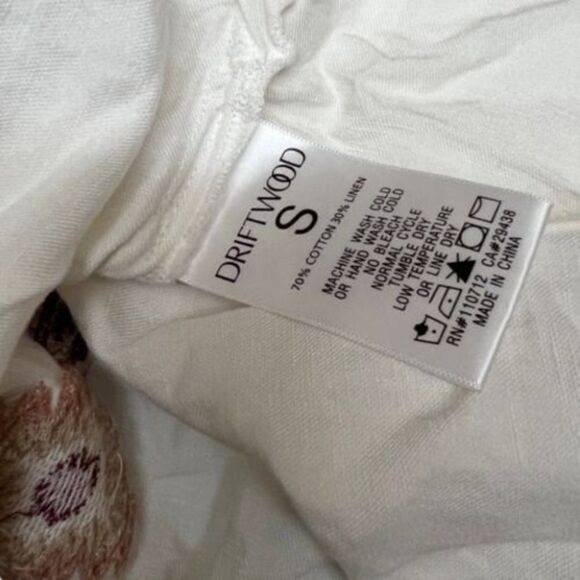 Driftwood Tunic‎ Linen Dress Floral Embroidered Bohemian Mini Burgundy Layer - Picture 8 of 13